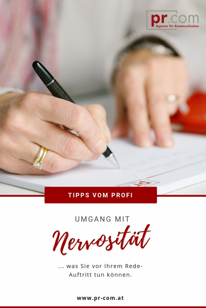 Umgang mit Nervösität