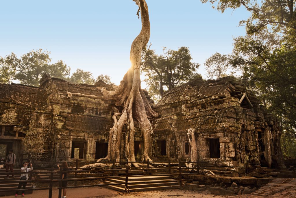 Die Tempelanlage von Angkor im Dschungel Kambodschas ist ein Ziel der Privatjetreise „Heilige Orte“