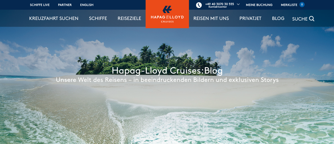 Relaunch des Hapag-Lloyd Cruises Blogs