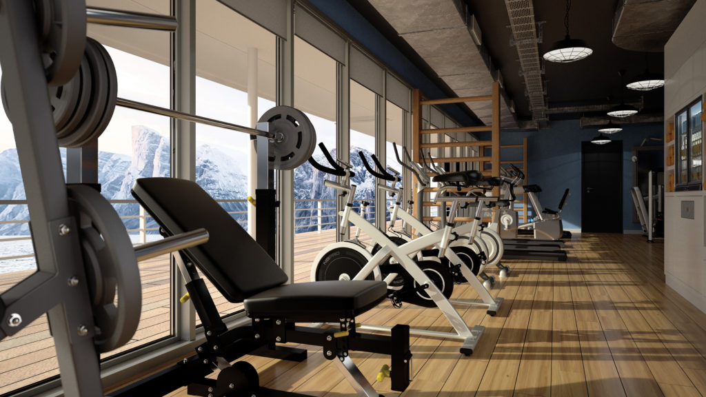 In direkter Nachbarschaft zum OCEAN SPA liegt der ca. 100 Quadratmeter große Fitnessbereich.