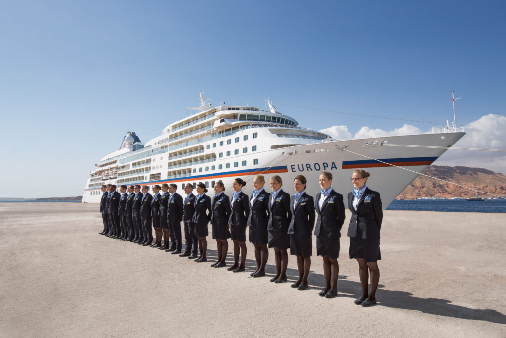 HAPAG LLOYD_MS EUROPA_Spalier_stehen